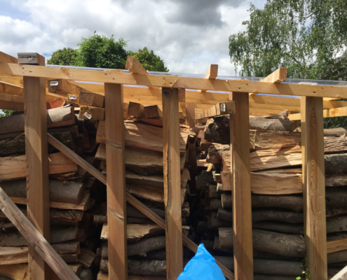 How to season and store firewood naturally - second year - Digger hire with driver Berkshire Hampshire Surrey
