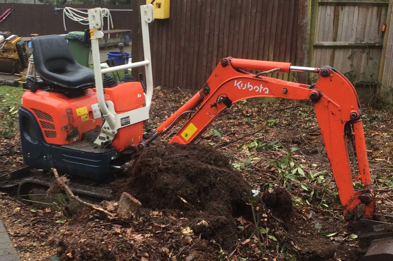 Image of a mini digger - Digger hire and excavator hire in Berkshire, Hampshire and Surrey