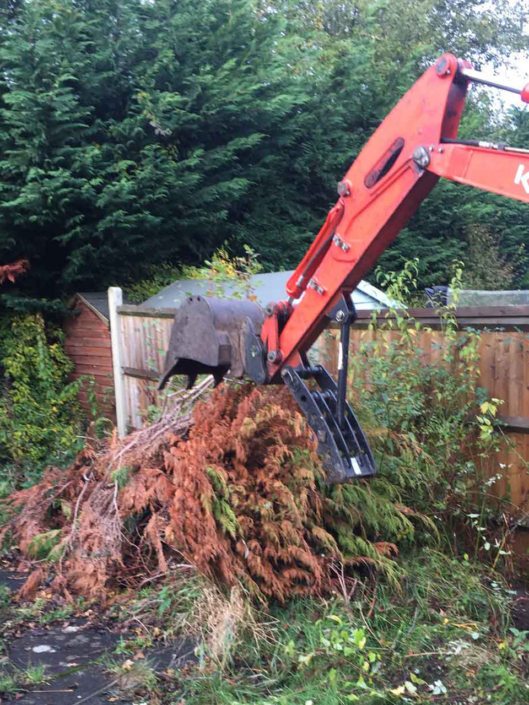 Removing old fencing, fence posts and stumps Berkshire, Hampshire and Surrey Let The Digger Do It