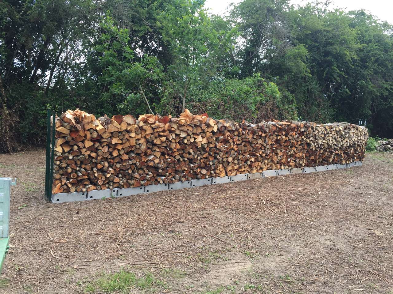 Seasoning firewood and storing firewood -the first years stack